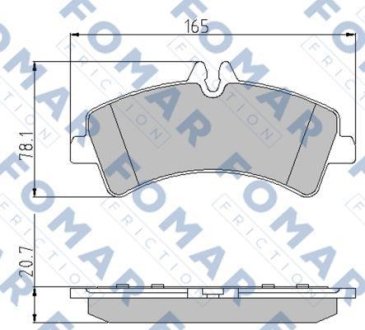 Колодки гальмівні дискові FOMAR FO 923681 (фото 1)