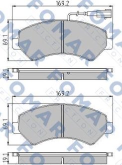 Колодки гальмівні дискові FOMAR FO 930681