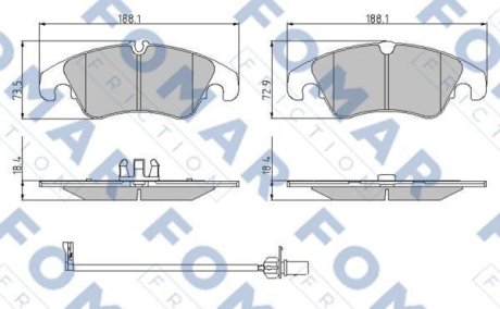 Колодки гальмівні дискові FOMAR FO962281