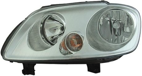 VW Фара основная галоген (Visteon) с мотором,без ламп H7/H1 PY21W W5W лів.Caddy III,Touran 04- HELLA 1EE010203011