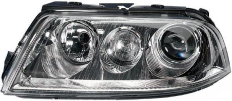 VW Фара основная Bi-Xenon с мотором,без газор.лампы,с лампами накал.D2S/H7 PY21W W5W лів.Passat 00- HELLA 1EL008340071