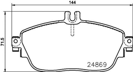 Колодки гальмівні дискові комплект; передн. HELLA 8DB355019721