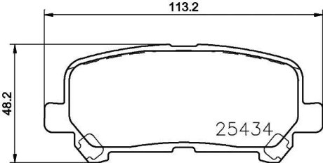 HONDA Гальмівні колодки задні ODYSSEY 3.5 10-, PILOT 3.5 08-, ACURA HELLA 8DB355020601