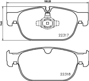 VOLVO Тормозные колодки передн.&quot;18&quot; S60 III,S90 II,V60 II,V90 II,XC40/60,XC90 II HELLA 8DB355024801