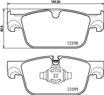 VOLVO гальмівні колодки передн. S60 20- HELLA 8DB355025531