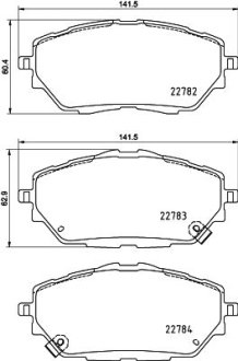 TOYOTA гальмівні колодки перед. C-HR 16-, COROLLA 2.0 Hybrid 19- HELLA 8DB355037761