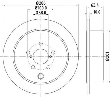 SUBARU диск гальмівний задн. Forester,Impreza,Outback,Legacy 09- HELLA 8DD355116421