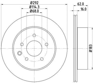 PRO NISSAN Гальмівний диск задн. вентил. X-Trail,Qashqai,Renault Koleos HELLA 8DD355118711