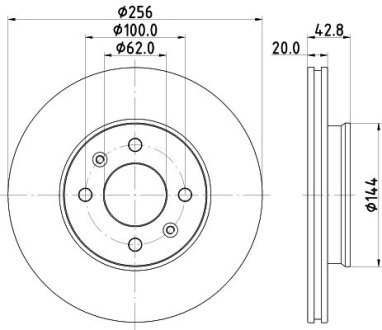 PRO KIA диск гальм. передн. Picanto 17- HELLA 8DD355130001