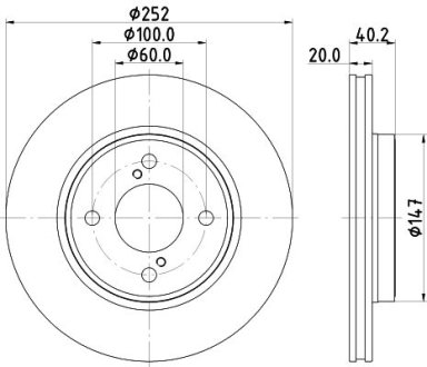 PRO SUZUKI Диск гальмівний передній SWIFT 17- HELLA 8DD355132051