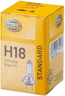 H18 12V 65W Лампа розжарювання (цоколь PY26d-1) STANDARD HELLA 8GH217337101