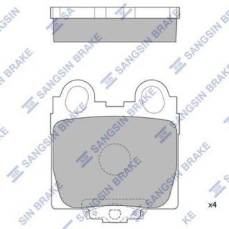 Колодки тормозные дисковые Hi-Q (SANGSIN) SP1554