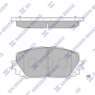 Комплект гальмівних колодок - дискові Hi-Q (SANGSIN) SP1588