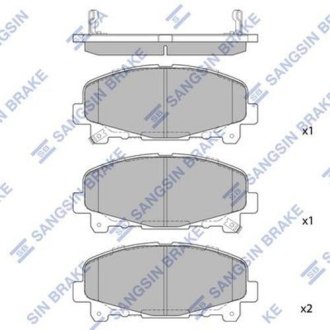 Комплект тормозных колодок Hi-Q (SANGSIN) SP1606