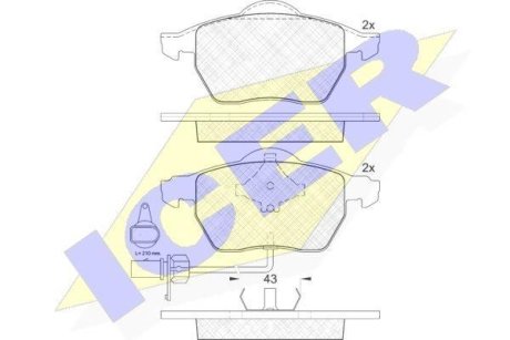 Комплект гальмівних колодок ICER 181331-203 (фото 1)