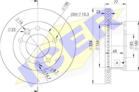 Диск гальмівний ICER 78BD01811