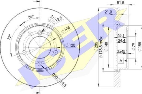 Диск гальмівний ICER 78BD06742