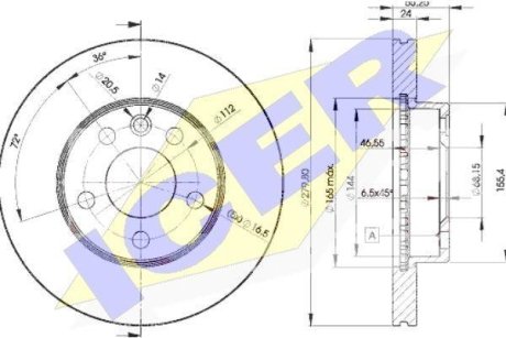 Диск гальмівний ICER 78BD30152