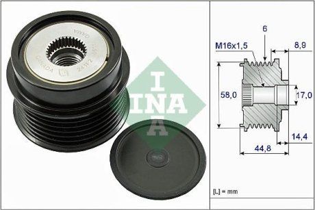 Шків генератора INA 535027110