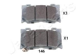 NISSAN гальмівні колодки передн. INFINITI FХ35, G37,FX50 JAPANPARTS PA146AF (фото 1)