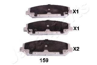 NISSAN гальмівні колодки передн. INFINITI QX56 5,5 12- JAPANPARTS PA159AF (фото 1)