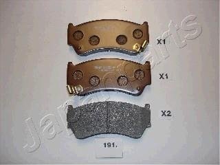 NISSAN гальмівні колодки передн. Almera,Suzuki Baleno 95- JAPANPARTS PA191AF (фото 1)