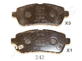 MAZDA гальмівні колодки передн.Mazda 2,Suzuki,Daihatsu JAPANPARTS PA343AF (фото 1)