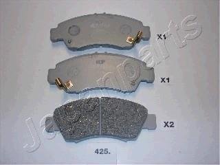 HONDA К-т гальмівних колодок Civic V,VI 91-,CRX,Jazz 02- JAPANPARTS PA425AF