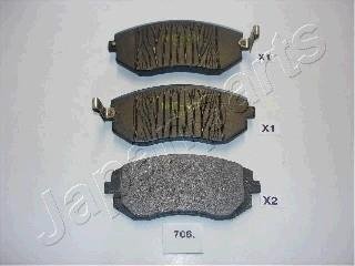 SUBARU гальмівні колодки передні Forester(SG) 2.0,2.0S 02- Impreza,Legacy JAPANPARTS PA706AF (фото 1)