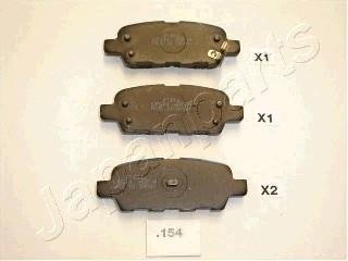 NISSAN гальмівні колодки задні Qashqai, Teana, Tiida, Murano X-TRAIL 06/01- JAPANPARTS PP154AF