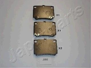 MITSUBISHI гальмівні колодки задн.Pajero Sport 98- JAPANPARTS PP592AF