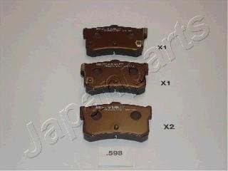 HYUNDAI гальмівні колодки задні Sonata 91- JAPANPARTS PP598AF (фото 1)