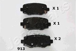 FIAT колодки гальм. задні 500X, JEEP Renegate JAPANPARTS PP913AF