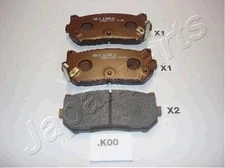 KIA гальмівні колодки задн.Carens 04- Clarus 98- Shuma 98- JAPANPARTS PPK00AF