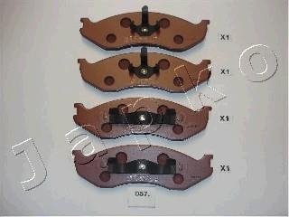 Колодки гальмівні передні Jeep Cherokee, Grand Cherokee, Wrangler I, II/KIA Carnival I, II (-08) JAPKO 50057 (фото 1)