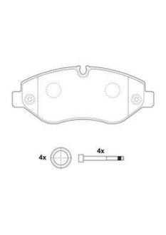 DB гальмівні колодки передн.Sprinter 06-, Vito 03-,VW Crafter Jurid 2919209560