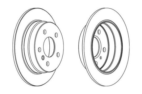 DB диск гальмівний задн.A-class W169,B-class W 245 Jurid 562274JC