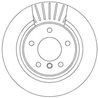 BMW диск гальмівний задн вент. 116-120, 318-328 Jurid 562316JC