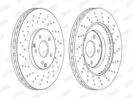 DB Диск гальмівний передн.W203 02- Jurid 562354JC1