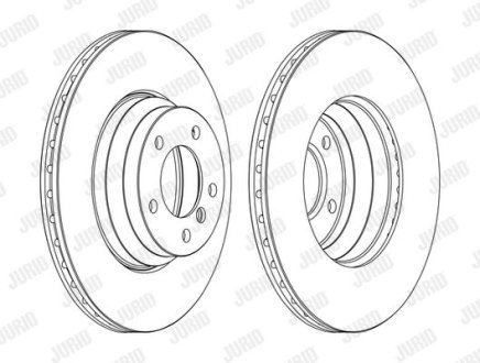 BMW диск гальмівний передн.1 E81/87,3 E90,X1 E84 04- Jurid 562395JC1