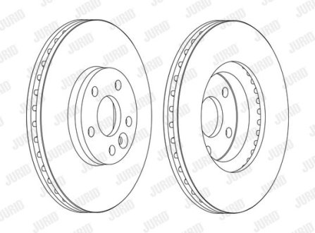 FORD диск гальмівний передн.Monder 07-,S-Max 06-,Kuga 08-,Galaxy 06- Jurid 562628JC1