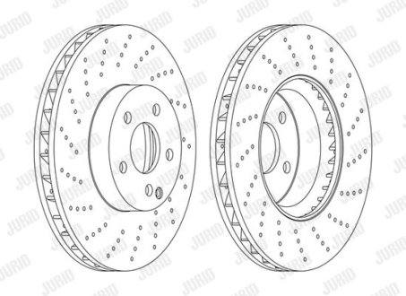DB Диск гальмівний передн.W204 04- Jurid 562634JC1