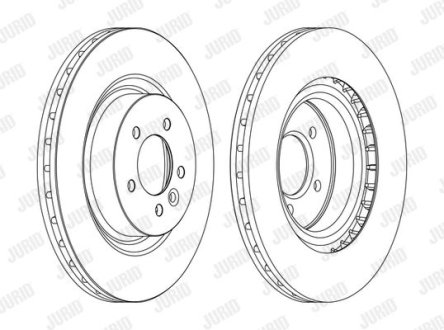 LANDROVER диск гальмівний передн.Range Rover Sport 05- Jurid 562654JC1