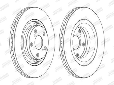 TOYOTA Диск гальмівний передн.Avensis 2.0D-4D/2.2D-4D 08- Jurid 562726JC1