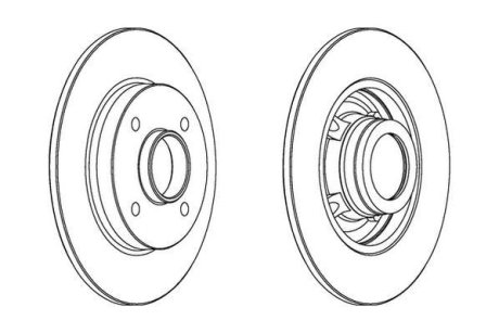 CITROEN диск гальмівний задн Citroen C3,C4 Peugeot 207,307 (249*9) Jurid 562938JC1