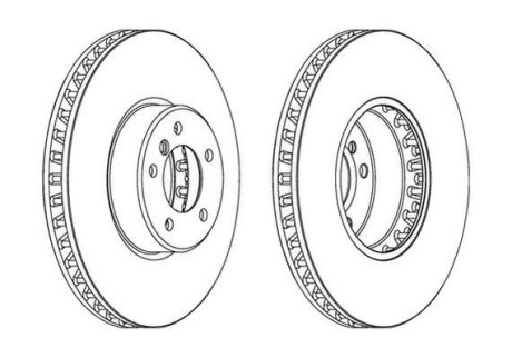 BMW Диск гальмівний передн. E60 3,0-4,8 Jurid 563045JC1