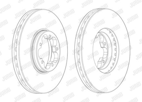 FORD диск гальмівний передн TOURNEO CUSTOM, TRANSIT CUSTOM V362 Jurid 563124J1
