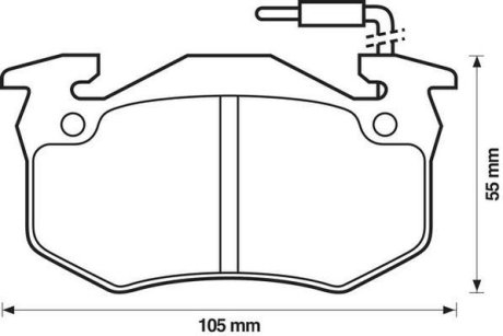 RENAULT гальмівні колодки передні Rapid,Super 5,Twingo 1.2 93- Jurid 571331J