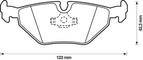 BMW Тормозные колодки задн.E36 318I-328I 94-,E34/32 Jurid 571387J