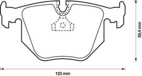 BMW гальмівні колодки задн.3 E46 2.5/3.0,7 E38 2.5/5.4,X5 E53 3.0/4.6,Rover 3.0/3.4 02- Jurid 571918J